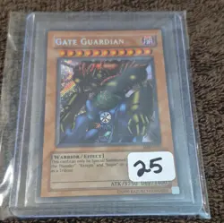 Yu-Gi-Oh! TCG Konami Gate Guardian MRD-000 1996 Unlimited Secret Rare Holo - Image 1