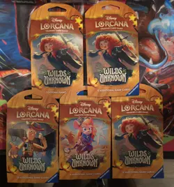 LOT OF 5 - Disney Lorcana TCG: Wilds Unknown Sleeved Booster Packs - Image 1