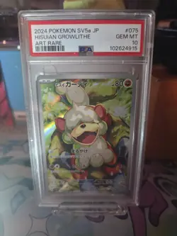 Pokemon TCG Hisuian Growlithe Holo Card Twilight Masquerade Edition 181/167 - Image 1