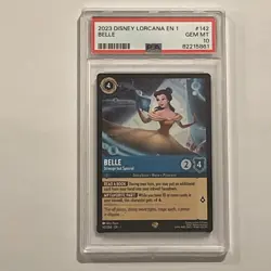 BELLE STRANGE BUT SPECIAL PSA 10 2023 DISNEY LORCANA FIRST CHAPTER 142 LEGENDARY - Image 1