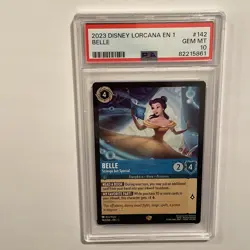 BELLE STRANGE BUT SPECIAL PSA 10 2023 DISNEY LORCANA FIRST CHAPTER 142 LEGENDARY - Image 2