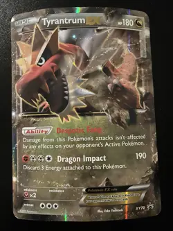 Pokemon TCG Jumbo Tyrantrum EX XY70 Black Star Promo Card - Image 1