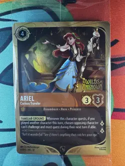 Ariel - Curious Traveler - Stamped Promo Card Holo - Lorcana Wilds Unknown 43 - Image 1