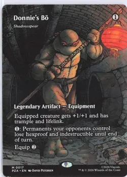 Donnie's Bo - Shadowspear (Borderless) 17 Teenage Mutant Ninja Turtles MTG NM - Image 1