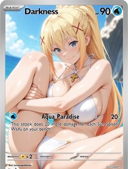 LoveangelGames-Season 2- Custom Card- Waifu Universe-Darkness-Sunsplash - Image 1