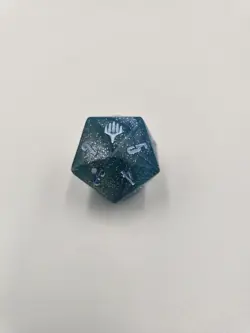 MTG Final Fantasy: GIFT Bundle Crystal Blue Oversized D20 Die spin down counter - Image 2