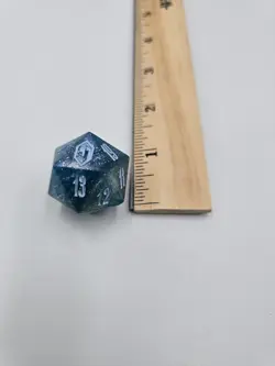 MTG Final Fantasy: GIFT Bundle Crystal Blue Oversized D20 Die spin down counter - Image 3