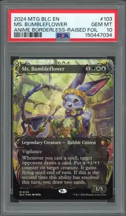PSA 10 Ms. Bumbleflower (Anime Borderless - Raised Foil) Bloomburrow #103 MTG B2 - Image 1