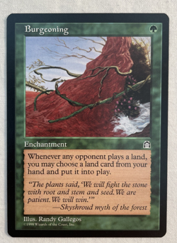 1x Burgeoning Stronghold MTG Magic the Gathering NM - Image 1