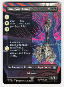 SUMMON: ANIMA (BORDERLESS) FOIL - Magic: The Gathering - NAKATSUBO NM/M - Image 1