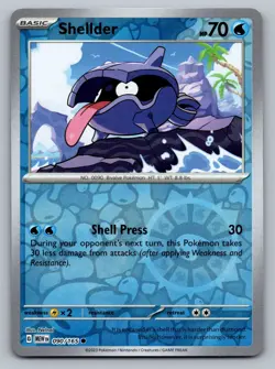 Pokemon TCG SV: Scarlet & Violet 151 Shellder 090/165 Reverse Holo - Image 1