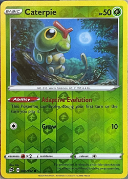 Caterpie Reverse Holo - 001/192 - Rebel Clash Pokemon 2020 - Image 1