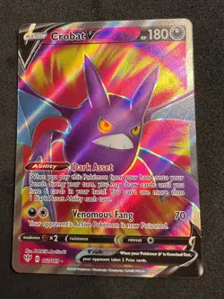 Crobat V 182/189 Rare Ultra Darkness Ablaze Pokemon Holo 2020 - Image 1