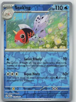 NM Seaking 119/165 Uncommon 151 Pokemon Reverse Holo - Image 1