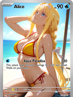 LoveangelGames-Season 2- Custom Card- Waifu Universe-Alice -Sunsplash - Image 1