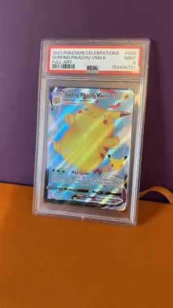 PSA 9 Surfing Pikachu Vmax 009/025 Pokemon Celebrations 2021 Full Art - Image 1