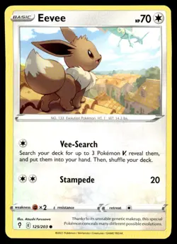 Eevee 125/203 - Evolving Skies - Common NM - Image 1