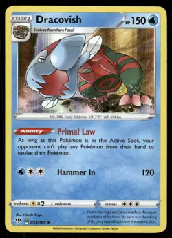 Dracovish 053/189 - Holo Darkness Ablaze - Reverse Holo Rare NM - Image 1