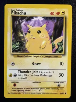 Pikachu 87/130 - Base Set - Common MP - Image 1
