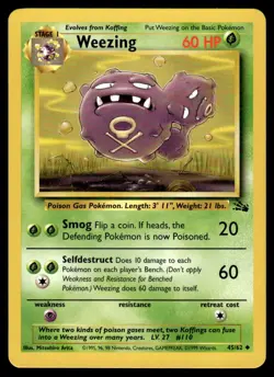 Weezing 45/62 - Fossil - Unlimited Uncommon MP - Image 1