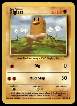 Diglett 47/102 - Base Set Unlimited - Common LP - Image 1