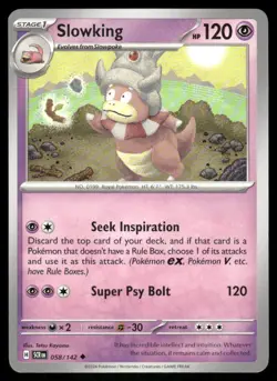 Slowking 58/142 - Stellar Crown - Uncommon NM - Image 1