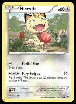 Meowth 67/108 - Roaring Skies - Common NM - Image 1