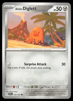 Alolan Diglett 122/191 - Surging Sparks - Common NM - Image 1