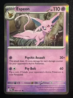 Espeon 033/131 Holo Rare Prismatic Evolutions Pokemon Holo Near Mint - Image 1