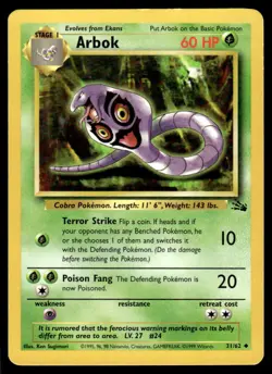 Arbok 31/62 - Fossil - Unlimited Uncommon MP - Image 1