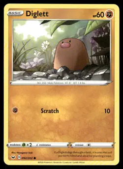 Diglett 092/202 - Sword & Shield - Common NM - Image 1