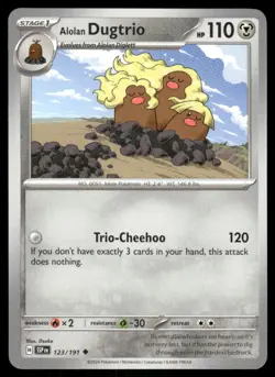 Alolan Dugtrio 123/191 - Surging Sparks - Uncommon NM - Image 1