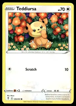 Teddiursa 126/203 - Evolving Skies - Common NM - Image 1