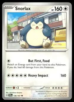 Snorlax 136/167 - Twilight Masquerade - Uncommon NM - Image 1