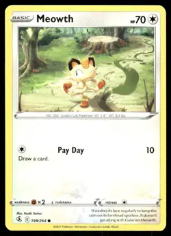 Meowth 199/264 - Fusion Strike - Common NM - Image 1