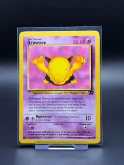 Drowzee 54/82 Team Rocket LP Pokemon Card TCG Vintage WOTC - Image 1