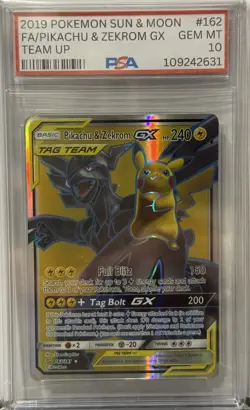 Pikachu & Zekrom GX - 162/181 - Full Art Ultra Rare - Team Up - Pokemon Card - Image 1