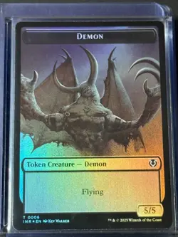 Demon // Human Cleric Token INR 6/19 Magic MTG FOIL NM - Image 1