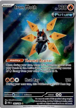 Iron Moth 187/182 Pokemon Paradox Rift Illustration Rare NM - Image 1