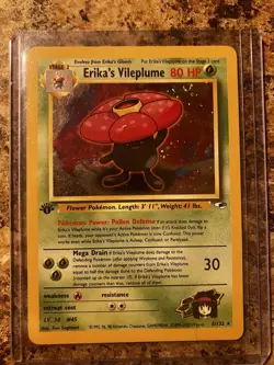 Pokemon TCG Erika's Vileplume Gym Heroes 5/132 Holo 1st Edition Holo Rare - Image 1