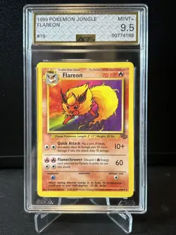 Flareon Jungle 1999 Pokemon #19 AGS 9.5 Mint+ Eeveelution - Image 2