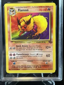 Flareon Jungle 1999 Pokemon #19 AGS 9.5 Mint+ Eeveelution - Image 3