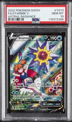 2022 POKEMON SWORD & SHIELD ASTRAL RADIANCE #TG13 FULL ART/STARMIE V PSA 10 - Image 1