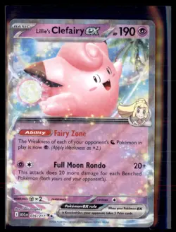 Pokemon Lillie's Clefairy Ex 076/217 Ascended Heroes ASC - Image 1