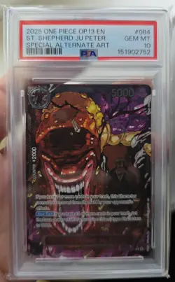 One Piece OP13-084 Saint Sheperd Ju Peter Special Alternate Art PSA 10 - Image 1