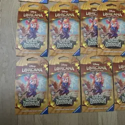 Disney Lorcana TCG: Wilds Unknown Sleeved Packs Lot of 19 Brand New Factory Seal - Image 4