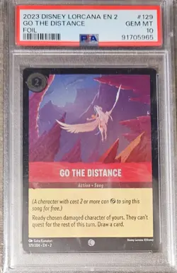 2023 GO THE DISTANCE Foil Disney Lorcana ROTF #129 PSA 10 Gem Mint - Image 1