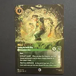 Disney Lorcana - Milo Thatch -Getting His Hands Dirty Enchanted Foil 230/204 NEW - Image 1