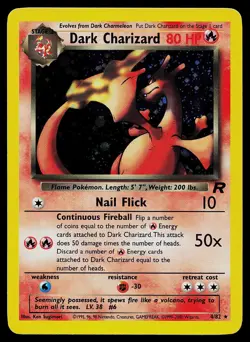 Pokemon Card - Dark Charizard Team Rocket 4/82 Holo Unlimited Holo Rare - Image 1