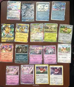 Pokemon Eeveelution Master Bundle- Complete Eeveelutions+ ex/V/promos (18 Cards) - Image 1